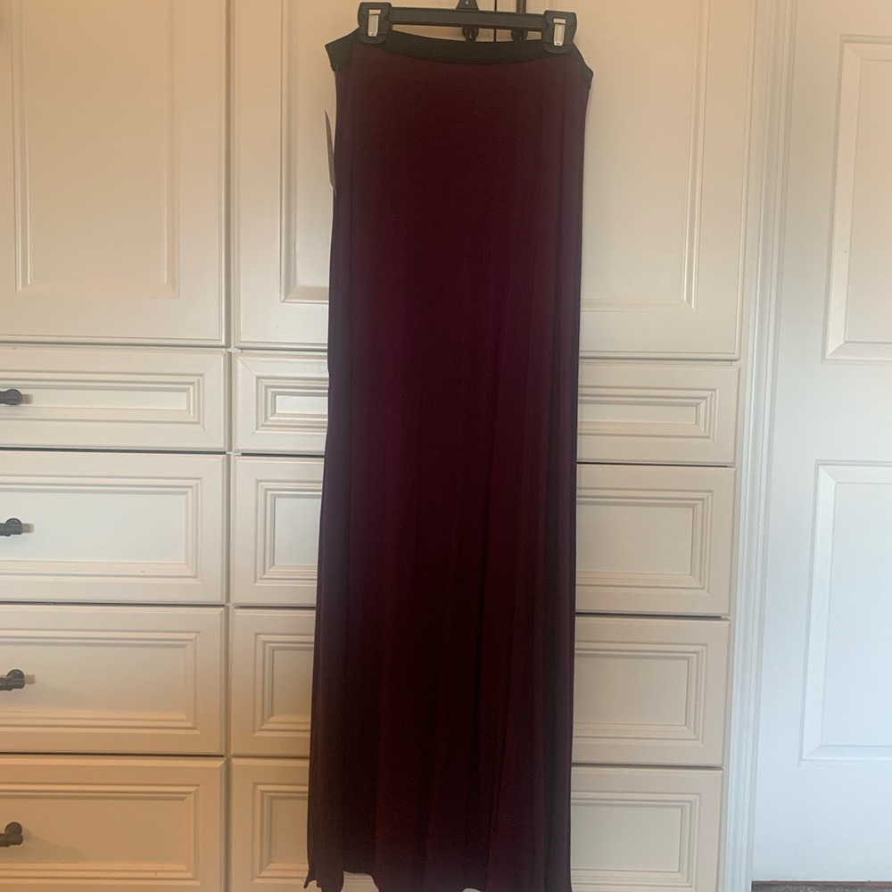 Free People long, flowy skirt in eggplant. Never worn